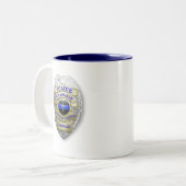 Thin Blue Line Police Chaplain Abzeichen Zweifarbige Tasse (Vorderseite Links)