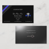Thin Blue Line Police Communications Business Card Visitenkarte (Vorne/Hinten)