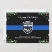 Thin Blue Line Police Department Weihnachten (Vorderseite)