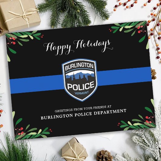 Thin Blue Line Police Department Weihnachten