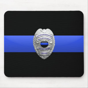 Thin Blue Line Police Dispatcher Abzeichen Mouse P Mousepad