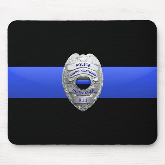 Thin Blue Line Police Dispatcher Abzeichen Mouse P Mousepad (Vorne)