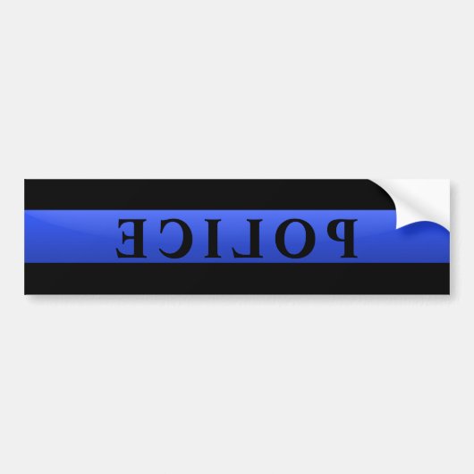 Thin Blue Line Police Front Autoaufkleber (Vorne)