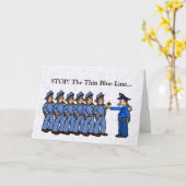 Thin Blue Line Police Geburtstagkarte Karte (Gelbe Blume)