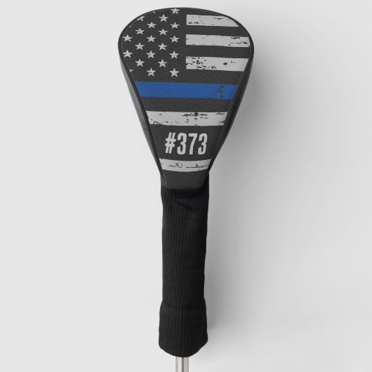 Thin Blue Line Police Golf Headcover (Vorderseite)