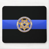 Thin Blue Line Police Greater Greater Liebe Abzeic Mousepad (Vorne)
