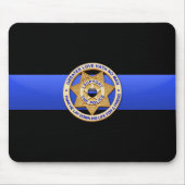 Thin Blue Line Police Greater Liebe Abzeichen Mous Mousepad (Vorne)
