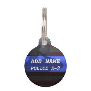 Thin Blue Line Police K9 Dog Tag Tiermarke
