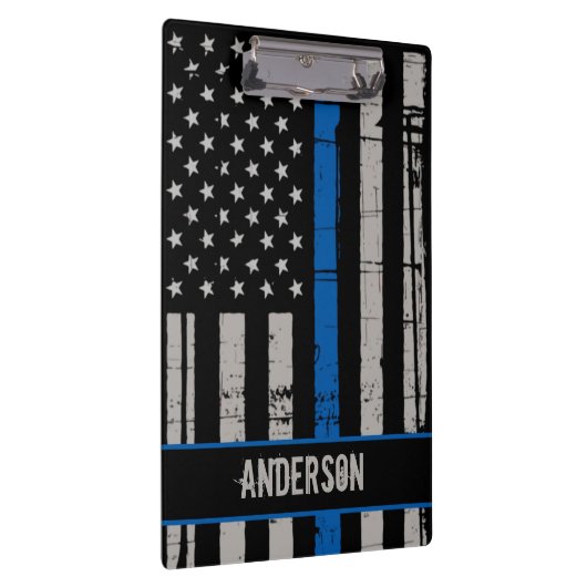 Thin Blue Line Police Klemmbrett (Rechts)