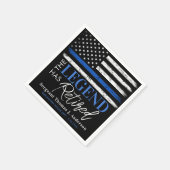 Thin Blue Line Police Legend Ruhestand Serviette (Ecke)
