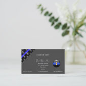 Thin Blue Line Police Lieutenant Business Card Visitenkarte (Stehend Vorderseite)