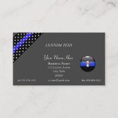Thin Blue Line Police Lieutenant Business Card Visitenkarte (Vorderseite)