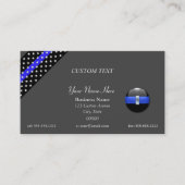 Thin Blue Line Police Lieutenant Business Card Visitenkarte (Vorderseite)
