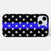 Thin Blue Line Police Lot of Stars Case-Mate iPhone Hülle (Rückseite (Horizontal))