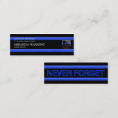 Thin Blue Line Police Officer Custom Business Card Mini Visitenkarte (Vorne/Hinten)