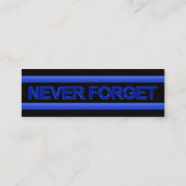 Thin Blue Line Police Officer Custom Business Card Mini Visitenkarte (Rückseite)
