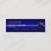 Thin Blue Line Police Officer Custom Business Card Mini Visitenkarte (Vorderseite)