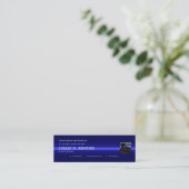 Thin Blue Line Police Officer Custom Business Card Mini Visitenkarte (Stehend Vorderseite)