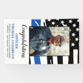 Thin Blue Line Police Officer Pensionierung Party Banner (Horizontal)