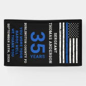 Thin Blue Line Police Officer Pensionierung Party Banner (Horizontal)
