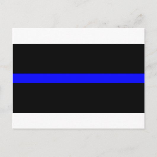Thin Blue Line Police Officers Memorial Flag Postkarte (Vorderseite)