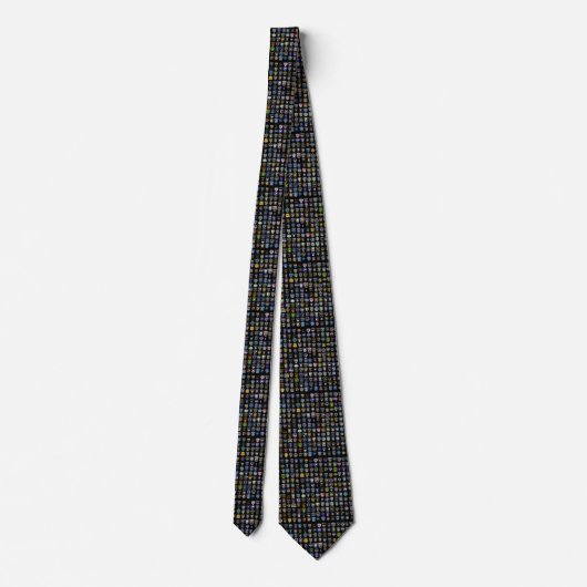 Thin Blue Line Police Patch Collection Neck Tie Krawatte (Rückseite)