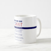 Thin Blue Line Police PRAYER US Law Enforcement Kaffeetasse (VorderseiteRechts)