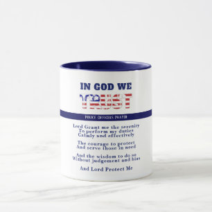 Thin Blue Line Police PRAYER US Law Enforcement Tasse