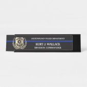 Thin Blue Line Police Schreibtischnamensplakette (Vorderseite )