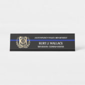 Thin Blue Line Police Schreibtischnamensplakette (Vorderseite )