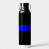 Thin Blue Line Police Supporter Thermal Tumbler Wa Trinkflasche (Vorne)