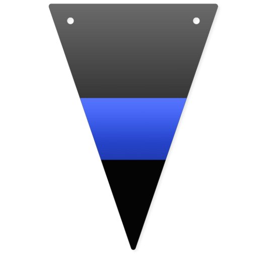 Thin Blue Line Police Wimpelkette (Dritte Fahne)