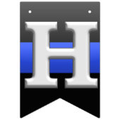 Thin Blue Line Police Wimpelkette (Dritte Fahne)