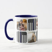 Thin Blue Line Policeman Foto Kaffee Tasse (Links)