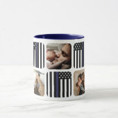 Thin Blue Line Policeman Foto Kaffee Tasse (Zentrum)