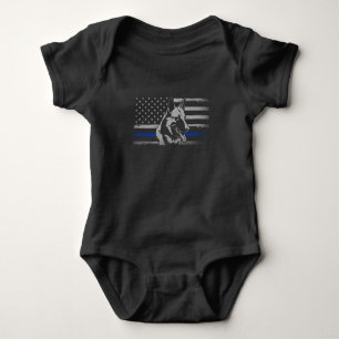 Thin Blue Line Polizei Belgischer Malinois Hund Baby Strampler