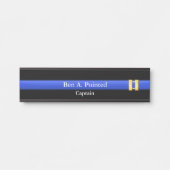 Thin Blue Line - Polizei Captain Rank Door Sign Türschild (Vorderseite )