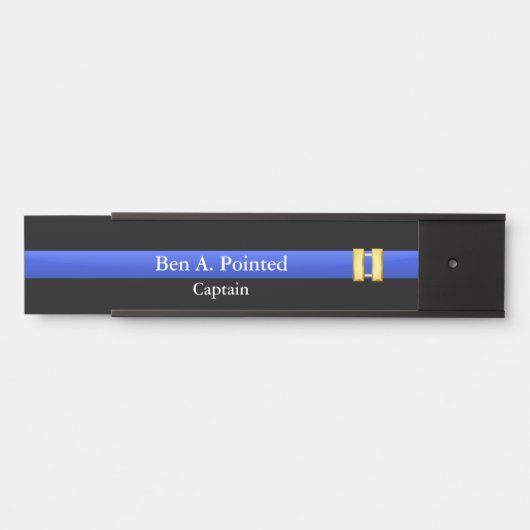 Thin Blue Line - Polizei Captain Rank Door Sign Türschild (Vorderseite )
