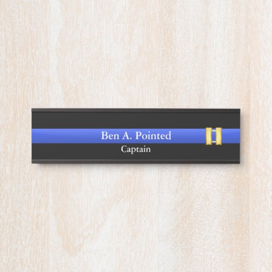 Thin Blue Line - Polizei Captain Rank Door Sign Türschild (Vorderseite )