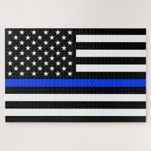 Thin Blue Line Polizei-Flagge Puzzle