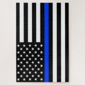 Thin Blue Line Polizei-Flagge Puzzle (Vertikal)