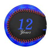 Thin Blue Line Polizei Jahrestag Custom Baseball (Vorderseite Links)