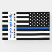 Thin Blue Line Polizei Polizeieinweisung Banner (Horizontal)