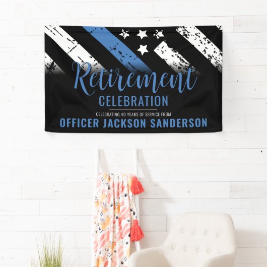 Thin Blue Line Polizei Polizeieinweisung Banner (Insitu)