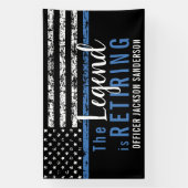 Thin Blue Line Polizei Polizeieinweisung Banner (Vertikal)