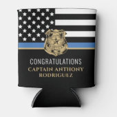 Thin Blue Line Polizei Polizeieinweisung Dosenkühler (Vorderseite)