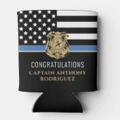 Thin Blue Line Polizei Polizeieinweisung Dosenkühler (Rückseite)