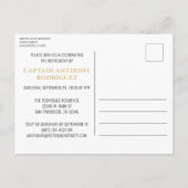 Thin Blue Line Polizei Polizeieinweisung Einladungspostkarte (Rückseite)