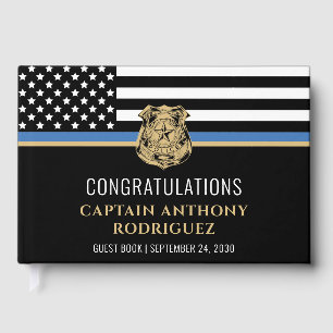 Thin Blue Line Polizei Polizeieinweisung Gästebuch