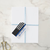 Thin Blue Line Polizei Polizeieinweisung Geschenkanhänger (Mit Garn)